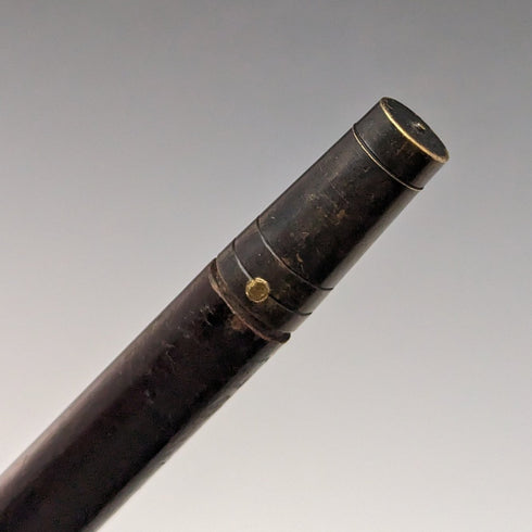 1900年頃 英国アンティーク 紳士用ステッキ 純銀装飾アントラーハンドル ブラウンシャフト 85.5cm